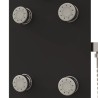 Panneau de douche Verre 25x47,5x130 cm Noir 