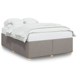 Cadre de lit sans matelas taupe 140x200 cm tissu 