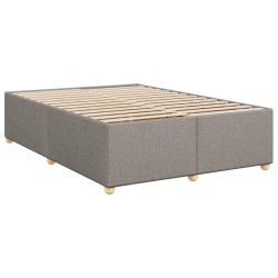 Cadre de lit sans matelas taupe 140x200 cm tissu 