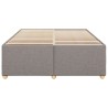 Cadre de lit sans matelas taupe 140x200 cm tissu 