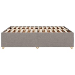 Cadre de lit sans matelas taupe 140x200 cm tissu 