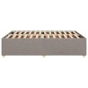 Cadre de lit sans matelas taupe 140x200 cm tissu 