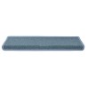 Tapis d'escalier 30 pcs 65x21x4 cm bleu 