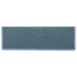Tapis d'escalier 30 pcs 65x21x4 cm bleu 