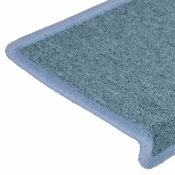 Tapis d'escalier 30 pcs 65x21x4 cm bleu 