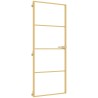 Porte intérieure mince doré 83x201,5 cm verre trempé aluminium 