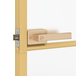 Porte intérieure mince doré 83x201,5 cm verre trempé aluminium 