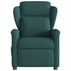 Fauteuil de massage inclinable Vert foncé Tissu 