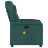 Fauteuil de massage inclinable Vert foncé Tissu 