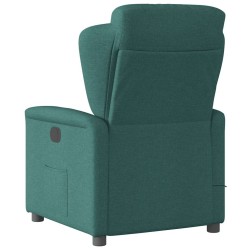 Fauteuil de massage inclinable Vert foncé Tissu 