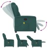 Fauteuil de massage inclinable Vert foncé Tissu 