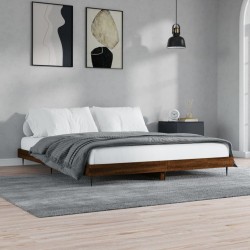 Cadre de lit sans matelas chêne marron 150x200 cm 