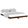 Cadre de lit sans matelas chêne marron 150x200 cm 