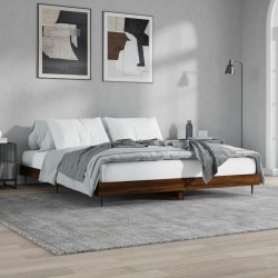 Cadre de lit sans matelas chêne marron 150x200 cm 