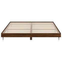 Cadre de lit sans matelas chêne marron 150x200 cm 