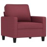 Fauteuil avec repose-pied Rouge bordeaux 60 cm Tissu 