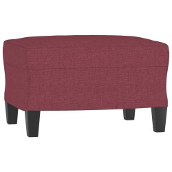 Fauteuil avec repose-pied Rouge bordeaux 60 cm Tissu 
