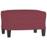 Fauteuil avec repose-pied Rouge bordeaux 60 cm Tissu 
