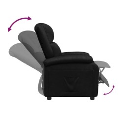 Fauteuil inclinable Noir Similicuir 