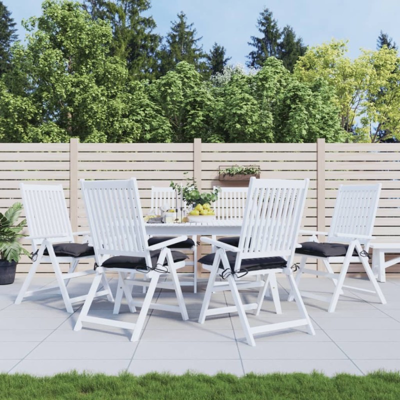 Coussins de chaise lot de 6 anthracite 50x50x7 cm tissu oxford 