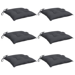 Coussins de chaise lot de 6 anthracite 50x50x7 cm tissu oxford 