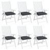 Coussins de chaise lot de 6 anthracite 50x50x7 cm tissu oxford 