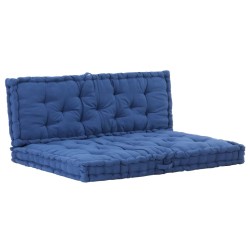 Coussins de plancher de palette lot de 2 Coton Bleu clair 