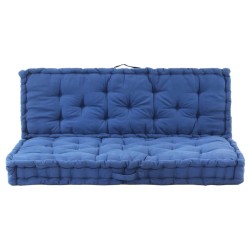 Coussins de plancher de palette lot de 2 Coton Bleu clair 