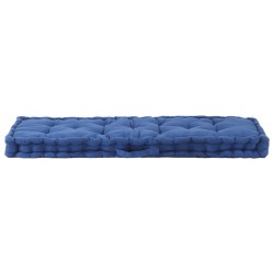 Coussins de plancher de palette lot de 2 Coton Bleu clair 