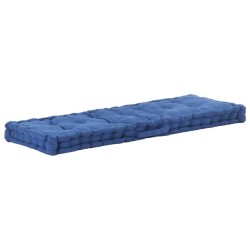 Coussins de plancher de palette lot de 2 Coton Bleu clair 