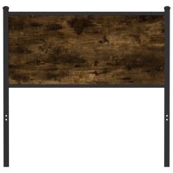 Tête de lit chêne fumé 80 cm bois d'ingénierie et acier 