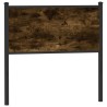 Tête de lit chêne fumé 80 cm bois d'ingénierie et acier 