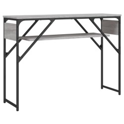 Table console avec étagère sonoma gris 105x30x75 cm 