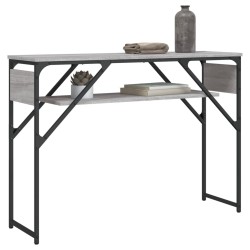 Table console avec étagère sonoma gris 105x30x75 cm 