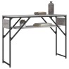 Table console avec étagère sonoma gris 105x30x75 cm 