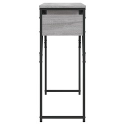 Table console avec étagère sonoma gris 105x30x75 cm 