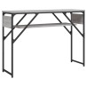 Table console avec étagère sonoma gris 105x30x75 cm 