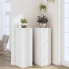 Supports pour plantes 2 pcs blanc 33x33x100cm bois d'ingénierie 