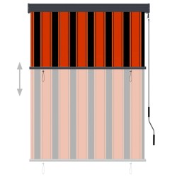 Store roulant d'extérieur 120x250 cm Orange et marron 