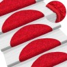 Tapis d'escalier 10 pcs 56x17x3 cm Rouge 