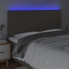 Tête de lit à LED Taupe 180x5x118/128 cm Tissu 