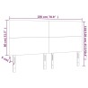 Tête de lit à LED Taupe 180x5x118/128 cm Tissu 