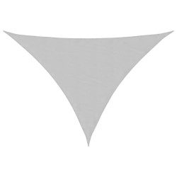 Voile d'ombrage gris clair 7x5x5 m 100% polyester oxford 