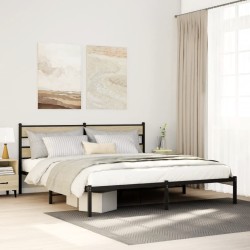 Cadre de lit en métal sans matelas chêne sonoma 193x203 cm 