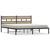 Cadre de lit en métal sans matelas chêne sonoma 193x203 cm 