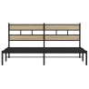 Cadre de lit en métal sans matelas chêne sonoma 193x203 cm 