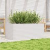 Jardinière blanc 110x60x46 cm bois de pin massif 