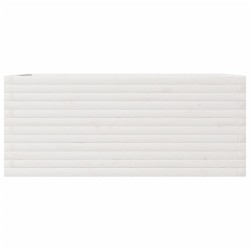 Jardinière blanc 110x60x46 cm bois de pin massif 