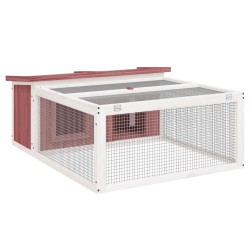 Clapier moka 117,5x97x47,5 cm bois de pin massif 