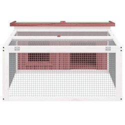 Clapier moka 117,5x97x47,5 cm bois de pin massif 